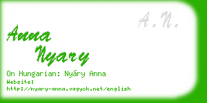 anna nyary business card