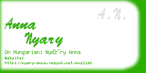 anna nyary business card